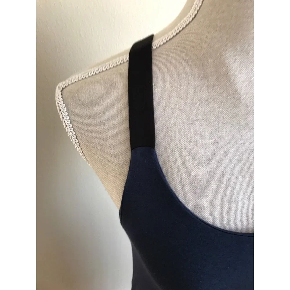 Bella Luxx Navy Blue Tank Dress Black Straps - Picture 3 of 11